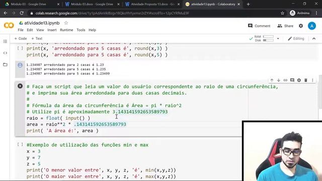 13 - Funções ABS, ROUND, MIN, MAX e PRINT - Introdução a Programação com Python смотреть онлайн