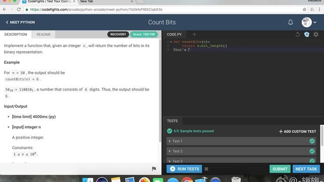 Count Bits - Codefights - Meet Python смотреть онлайн