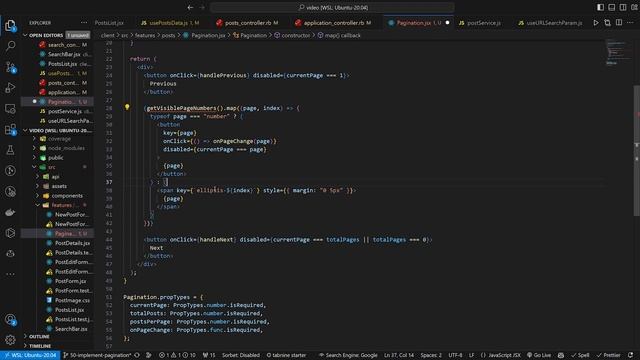 The Pagination Component in React on Rails Part 28 смотреть онлайн