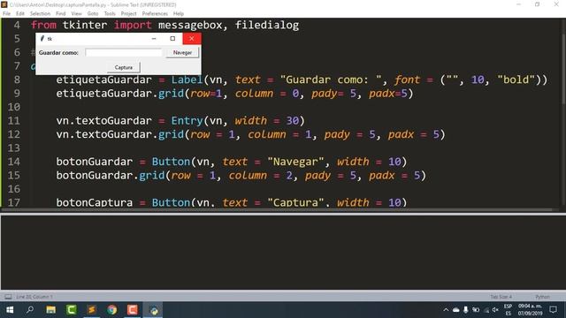 Python Tkinter - GUI para tomar screenshoots (filedialog y messagebox). смотреть онлайн