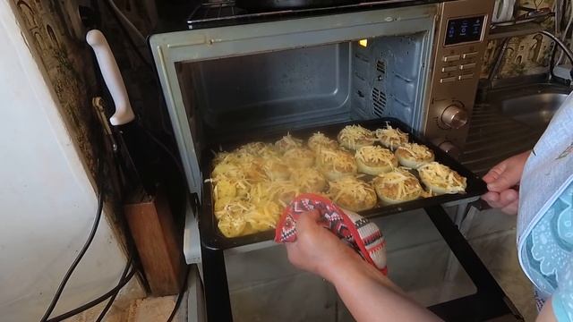 Всего 200гр. мяса! Луковые кольца на обед! смотреть онлайн