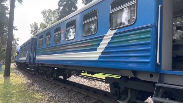 Отправление тепловоза ТУ2 - 241 со станции Пионерская (МДЖД), на 86-м открытии движения, 27 мая 202 смотреть онлайн