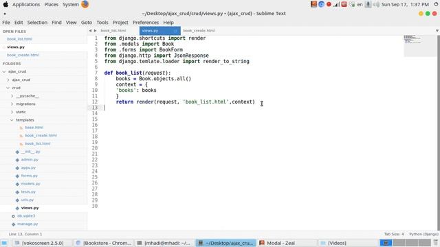 03 CRUD system using Django & Ajax create part 1 смотреть онлайн