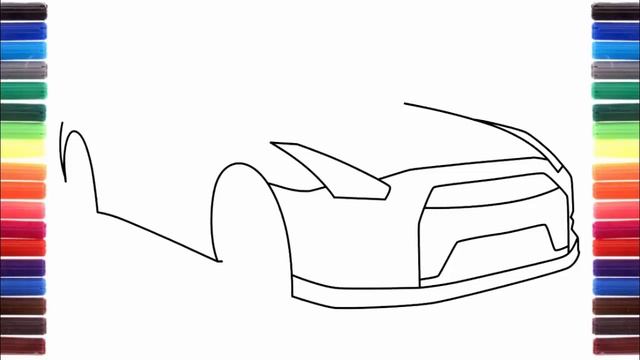 How to draw a car Tesla Model S, Nissan GTR, Chevrolet Camaro смотреть онлайн