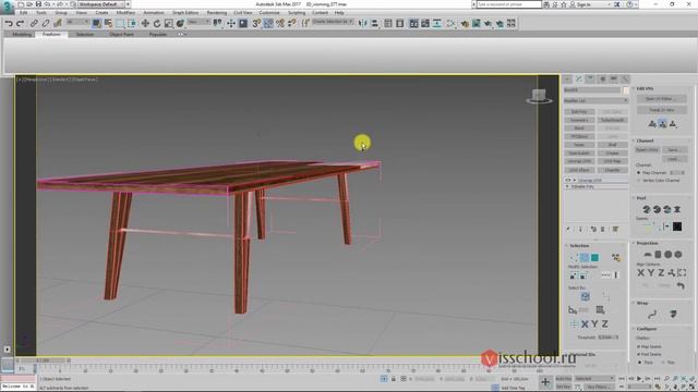 Unwrap UVW - текстурная развертка для стола в 3Ds Max 2017. Уроки UE4 - часть 2