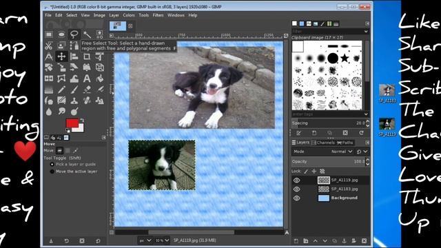 learn gimp tutorial for beginners practice photo editing tools practically use gimp marathi exercis смотреть онлайн