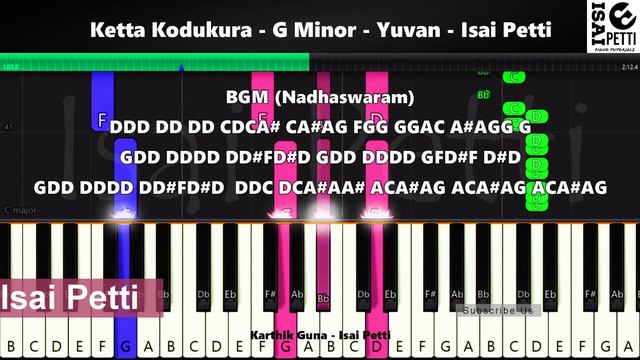 Ketta Kodukira Boomi | Piano Notes | Yuvan | Isai Petti смотреть онлайн