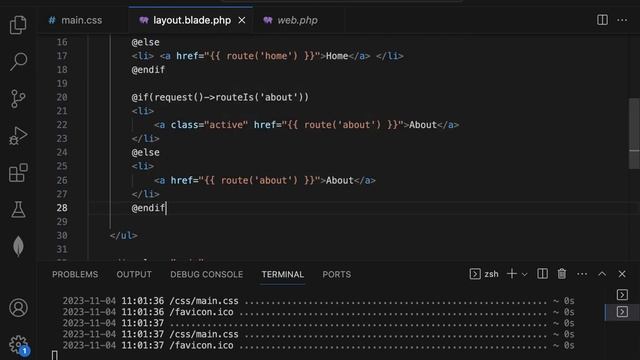 Laravel Framework Styling Active Links смотреть онлайн