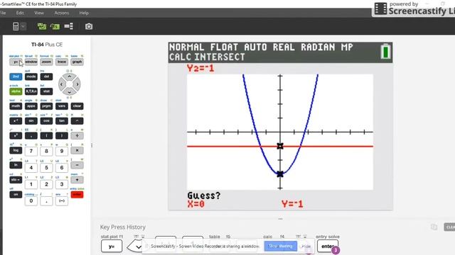 Intersection of Two Functions GC on Graph Screen смотреть онлайн