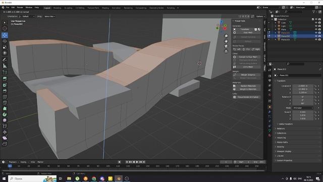 Использование плагина Tissue. Blender 3.6 смотреть онлайн