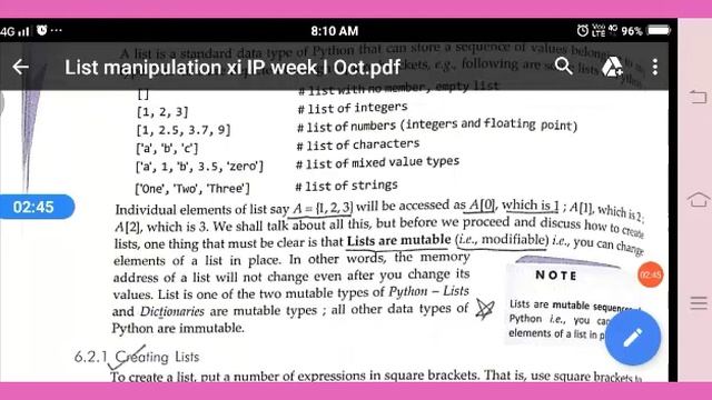List Manipulation in python Class XI Subject IP смотреть онлайн
