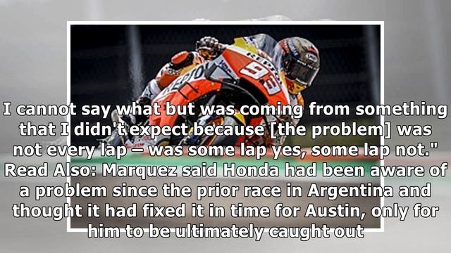 Marquez: Honda has fixed Austin crash problem смотреть онлайн