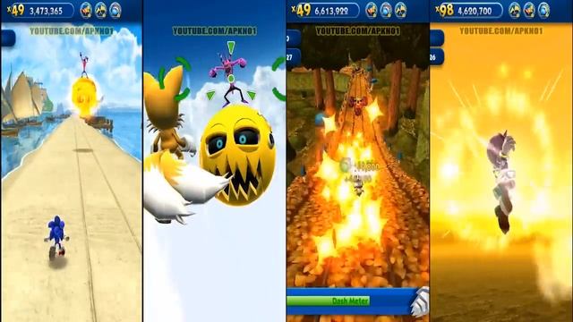 Sonic Dash - SONIC VS TAILS VS KNUCKLES VS AMY Ep 2 смотреть онлайн