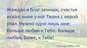 113 Больше любви к Тебе
