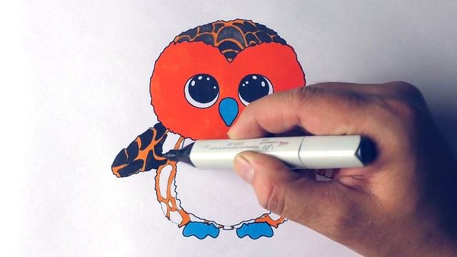 TY BEANIE BOO BOOS HAUNT OWL Coloring #ForKids #LearnColors With TY BEANIE BOO BOOS