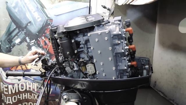 Лодочный мотор YAMAHA 90 из коробки смотреть онлайн
