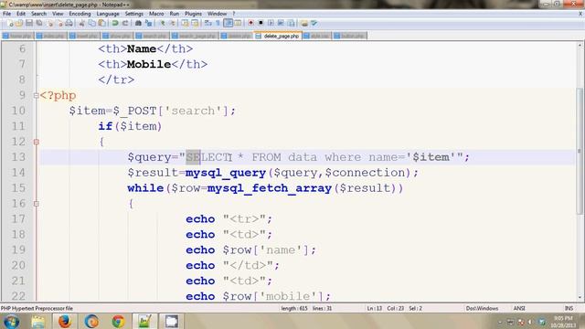 php bangla tutorial#26(Insert,show,delete,search #5) смотреть онлайн