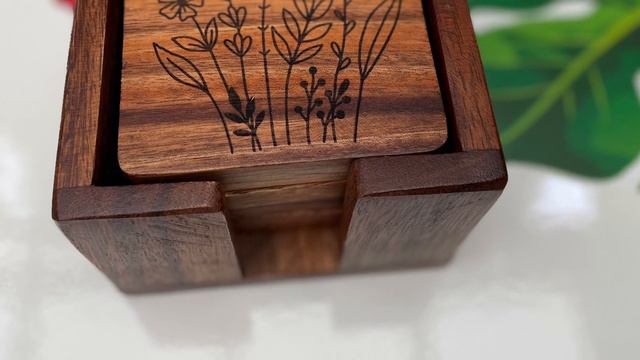 Laser engraved Wood coasters смотреть онлайн