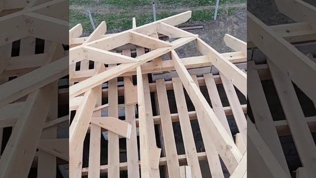 Комбинированная вальмовая крыша. Когда вспомнил геометрию смотреть онлайн