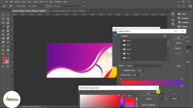 How to Design Creative Banner Design - Adobe Photoshop Tutorial смотреть онлайн