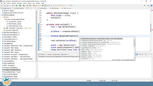 Binding | JavaFX GUI Tutorial for Beginners смотреть онлайн