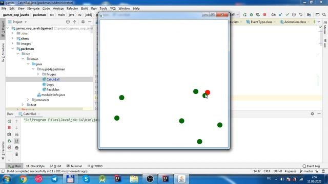 JavaFx Каркас игры PackMan смотреть онлайн