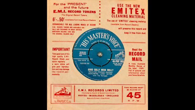 Screaming Lord Sutch and the Savages - GOOD GOLLY MISS MOLLY (1961) (Joe Meek) смотреть онлайн