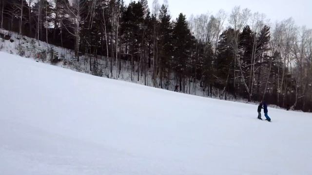 Таймлапс в движении - горнолыжка Альбатрос Новосибирск смотреть онлайн