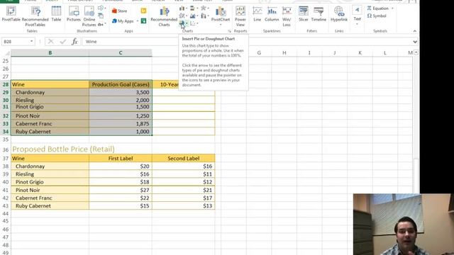 Creating a Pie Chart in Excel 2013 смотреть онлайн