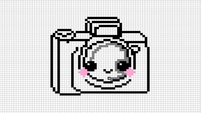 Pixel Art Photo camera Рисунки по клеточкам Фотоаппарат смотреть онлайн