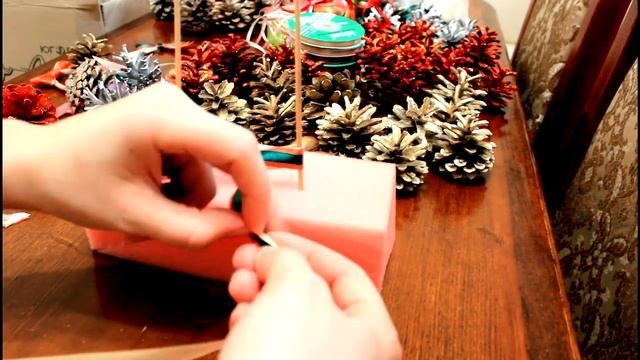 Новогодний бант на елку. Новогодние игрушки своими руками. #бантизлент #Новогодниеподелки