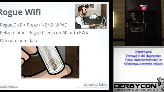 1 2 4 Zack Fasel Pwned in 60 Seconds From Network Guest to Windows Domain Admin смотреть онлайн