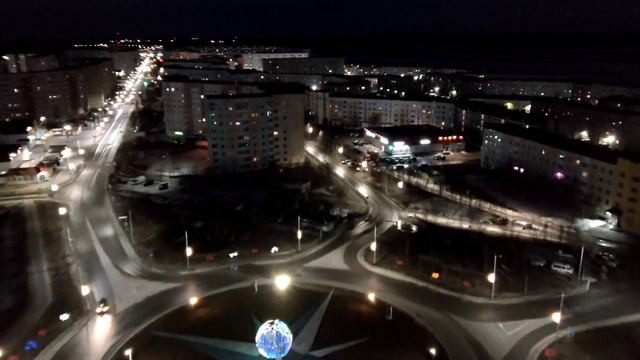 Надым ночь съёмка Fimi X8 mini V2 смотреть онлайн