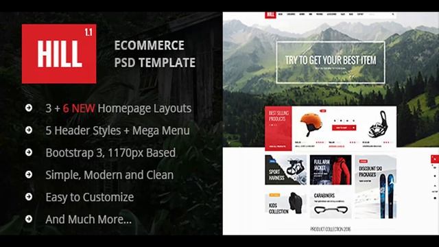 HILL - Premium Bootstrap eCommerce PSD Template | Themeforest Website Templates and Themes смотреть онлайн
