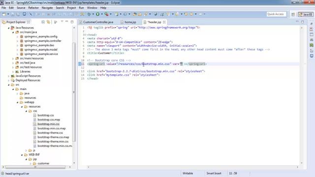 Spring 4 MVC With Bootstrap 3 Example - Spring MVC Tutorial for Beginners смотреть онлайн