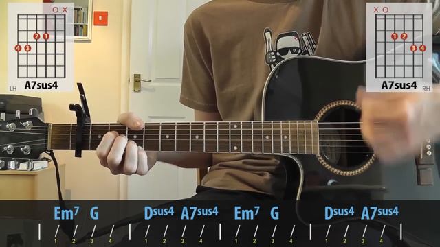 Oasis - Wonderwall | guitar lesson смотреть онлайн