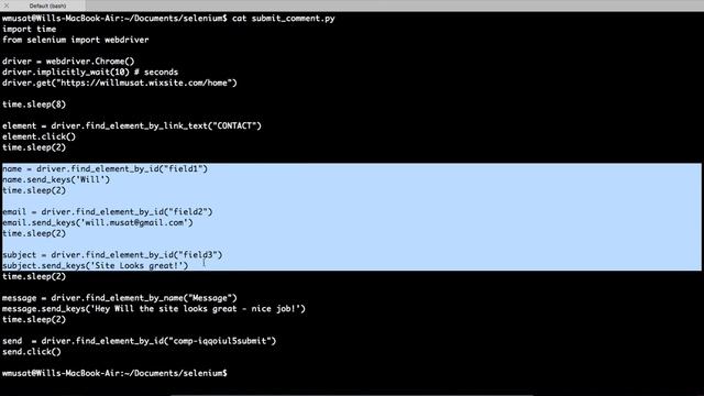 Selenium Webdriver Automation: Submitting a comment on a webpage using Python смотреть онлайн