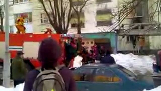 Пожар Минск ул.Одинцова 35 25.02.2013 смотреть онлайн