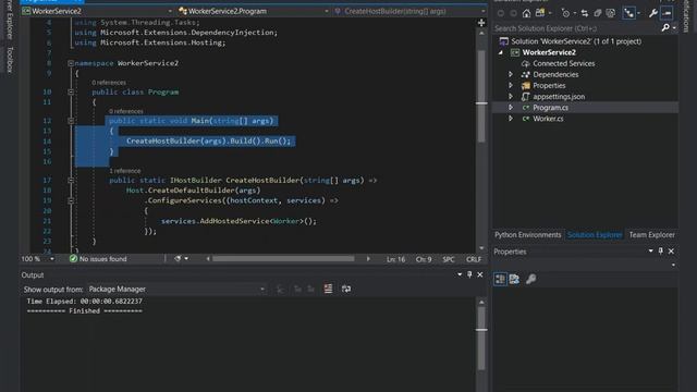 Create ASP.NET Core Worker Service in Visual Studio 2019 (Getting Started) смотреть онлайн