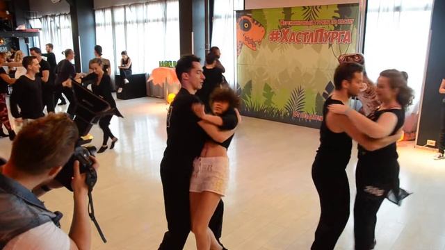 ХАСТЛ, Пурга 2018, ProAm Beginner партнерши, 12 финала, заход 2 танец 1 смотреть онлайн