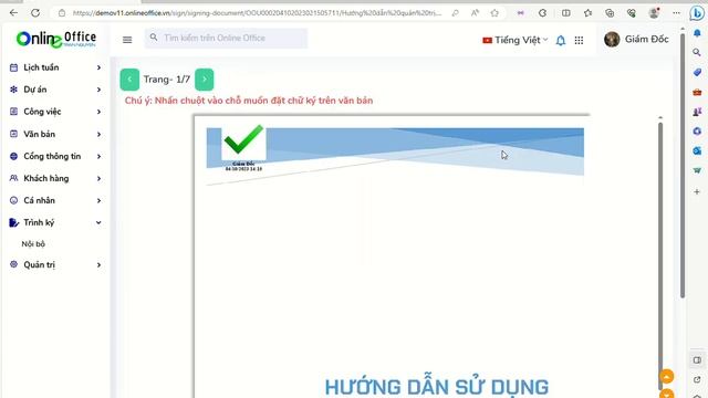 Hướng Dẫn Trình Ký Online Office смотреть онлайн