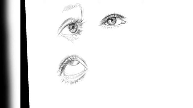 Eyes sketch tutorial with Infinite painter. смотреть онлайн