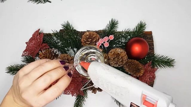 DIY Новогодняя композиция на стол за копейки / Декор своими руками / Идеи новогоднего декора смотреть онлайн