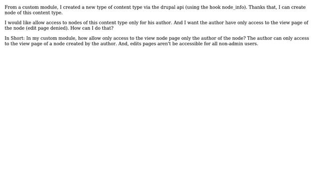Drupal: How to manage programmatically the access of a content node type? смотреть онлайн