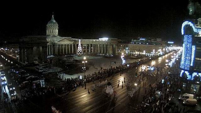 Новогодний парад в Петербурге (Казанский собор) смотреть онлайн