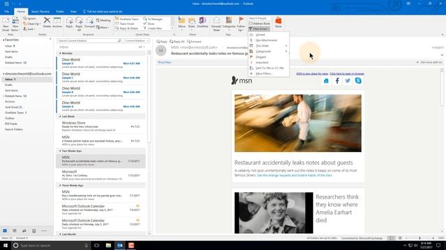 Microsoft Outlook 2016 - How To View Or Filter Only Unread Email