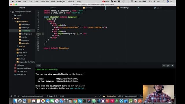 #5 Create React App Portfolio website Tutorial - Designing the resume page смотреть онлайн