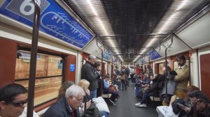 Spain, Madrid, Metro ride from Cuatro Caminos to Moncloa