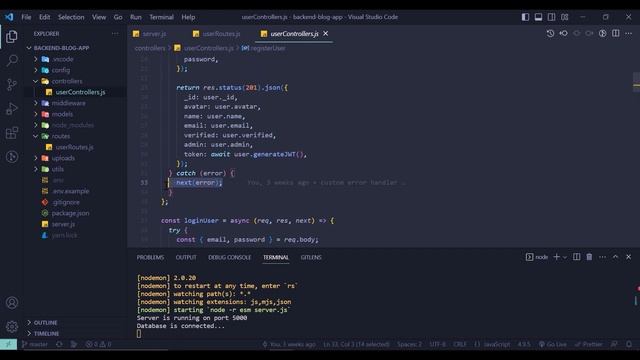 MERN stack Blog app using Tailwind CSS - 21 - post user data to the backend смотреть онлайн