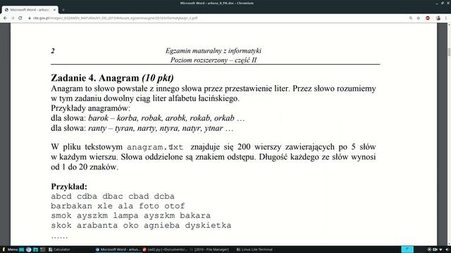 Matura z informatyki, 2010 [Python] смотреть онлайн